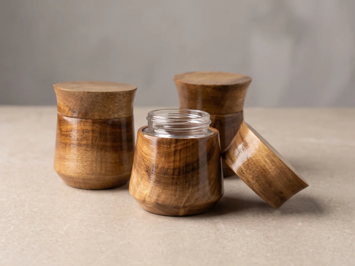 Plain Walnut Wood Container | ظرف مرکب چوب گردو مدل ساده